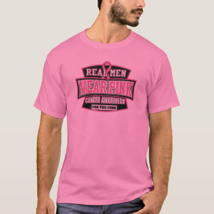 T-shirt Les VRAIS Hommes Portent Du Rose Pour Le Cancer Du