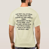 T-shirt Les vrais hommes prient le chapelet (Dos)