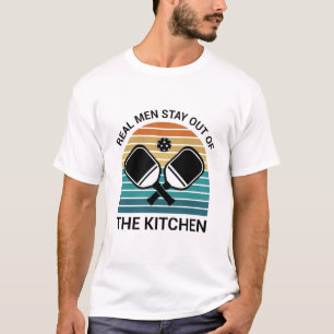 T-shirt Les vrais hommes restent hors de la cuisine - Pick