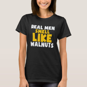 T-shirt Les vrais hommes sentent comme des noix végane Mi