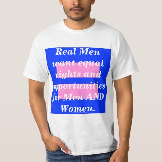 T-shirt Les vrais hommes sont des féministes (Devant)