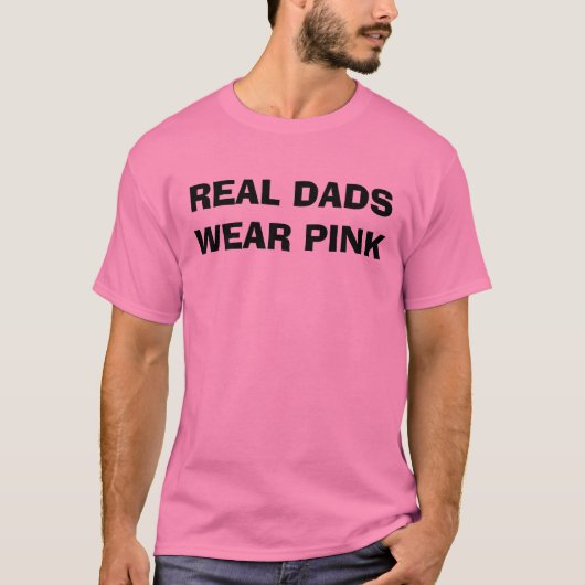 T-SHIRT LES VRAIS PAPAS PORTENT LE ROSE (Devant)