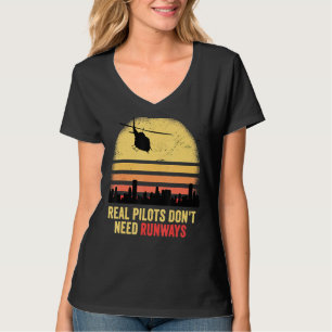 T-shirt Les vrais pilotes n'ont pas besoin de pistes Vinta