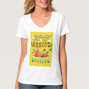 T-shirt Les Week-ends Sont Pour Bateau Dragon