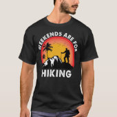 T-shirt Les Week-ends Sont Pour Randonnée Backpacking Adve (Devant)