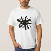 T-shirt Les yeux de chat regardent une Black Blob (Devant)
