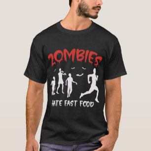 T-shirt Les zombies détestent la restauration rapide Hall