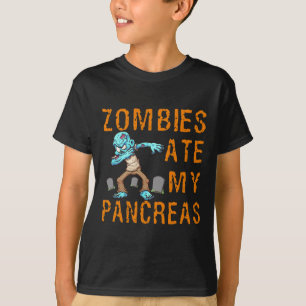 T-shirt Les zombies mangent mes ancêtres - Diabète amusant
