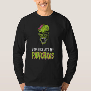 T-shirt Les Zombies Mangent Mes Pancréas T1D Sensibilisati