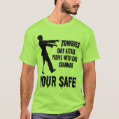 T-shirt Les zombies n'attaquent que les gens avec une bonn (Devant)