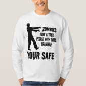 T-shirt Les zombies n'attaquent que les gens avec une bonn (Devant)