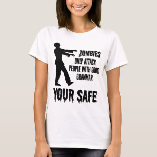 T-shirt Les zombies n'attaquent que les gens avec une bonn