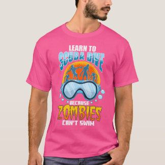 T-shirt Les zombies ne peuvent pas nager Plongée sous-mari