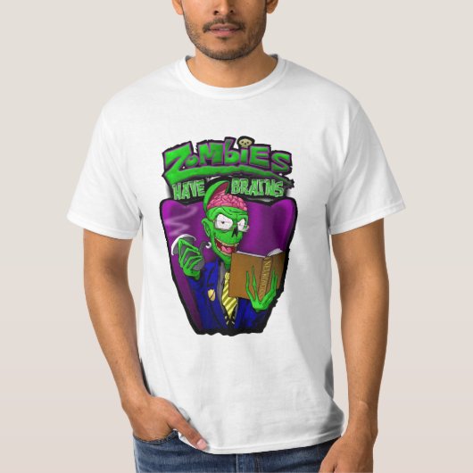 T-shirt Les zombies ont un cerveau (Devant)