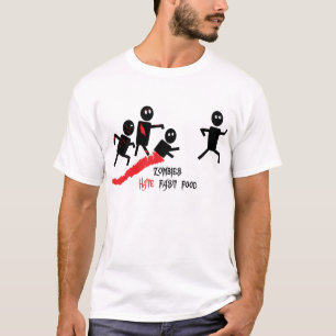 T-shirt Les zombis détestent les aliments de préparation