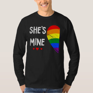 T-shirt Lesbian Couple Heart She's Mine Gay Trans Lgbt Pri