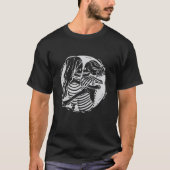 T-shirt Lesbian Couple Lgbtq Pride Skeletons Kissing Valen (Devant)