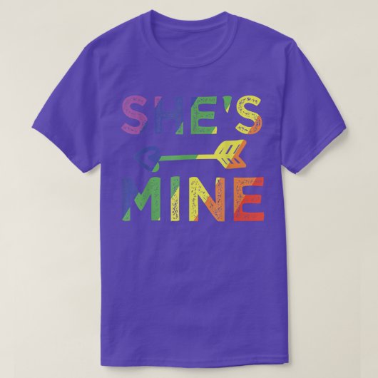 T-shirt Lesbian Couple She's Mine I'm Hers Matching LGBT P (Design devant)