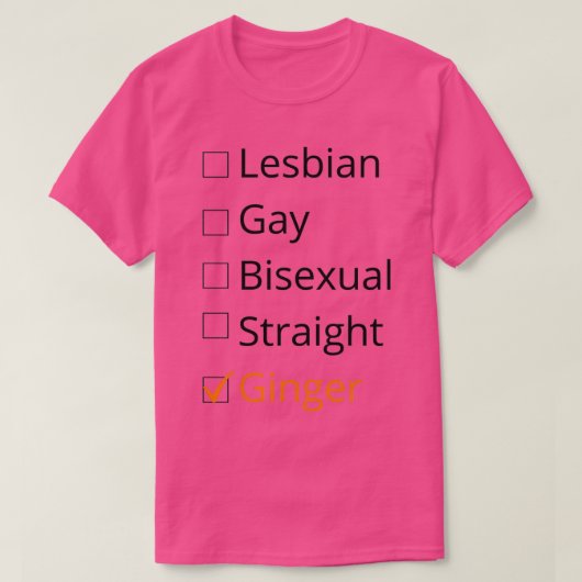 T-shirt Lesbian Gay Bisexual Ginger droit (Design devant)