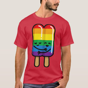 T-shirt Lesbian Gay couple popsicle Rainbow LGBT amour
