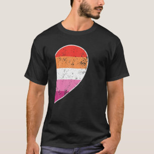 T-shirt Lesbian Heart LGBTQ Matching Gay Couples Valentine