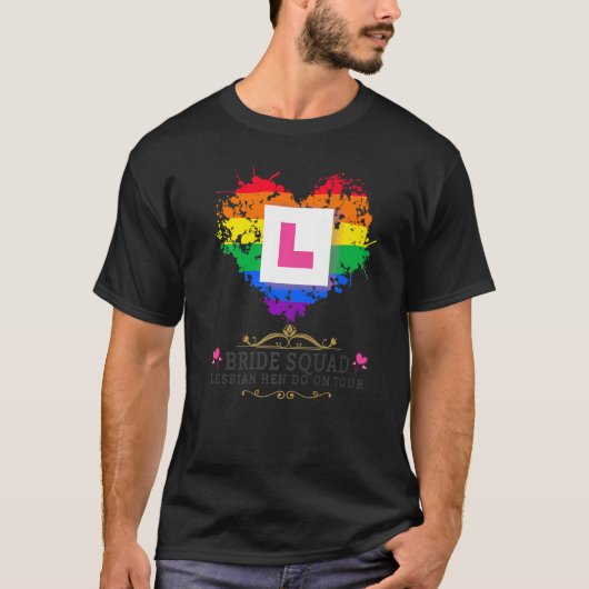 T-shirt Lesbian Hen Do Outlets Pour Femmes Et Groupe Hen N (Devant)