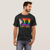 T-shirt Lesbian Junet1865 Gay pride LGBT FLag Black (Devant entier)