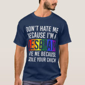T-shirt Lesbian Pride Merch Lesbow Love LGB CSD Rainbow (Devant)