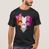 T-shirt Lesbian Pride Skully Unisex (Devant)