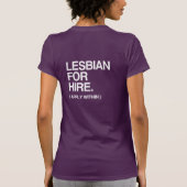 T-SHIRT LESBIENNE À LOUER (Dos)