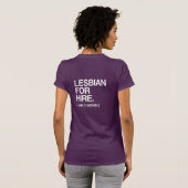 T-SHIRT LESBIENNE À LOUER (Dos entier)