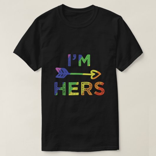 T-shirt Lesbienne Couple Im Hers Shers Mien Correspondance (Design devant)