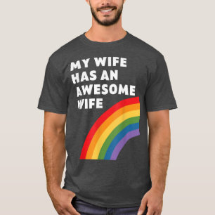 T-shirt Lesbienne Ma Femme A Une Femme Magnifique Drôle Le