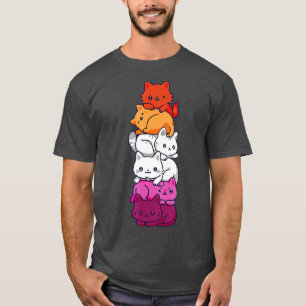 T-shirt Lesbienne Pride Chat LGBT Gay Drapeau mignon Hers 