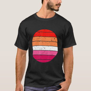 T-shirt Lesbienne Retro Sunset Gay Et Lesbian Pride Lgbt G