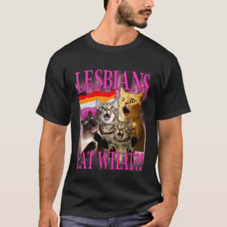 T-shirt Lesbiennes Mangent Quoi ! Chat Drôle Fierté Gay LG