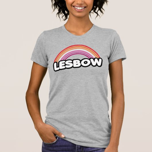 T-shirt LESBOW (Lesbian Rainbow) (Devant)