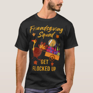 T-shirt L'Escouade D'Action D'Ami Se Frappe À Thanksgiving