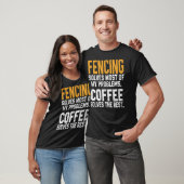T-shirt L'escrime résout mes problèmes Coffee Coach Fencer (Unisexe)