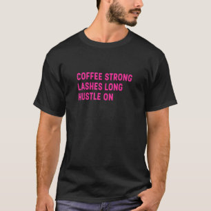 T-shirt Lésions Fortes De Café Longtemps Éclatées Sur Le M