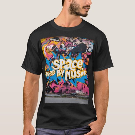 T-shirt L'espace animé par la musique (Devant)