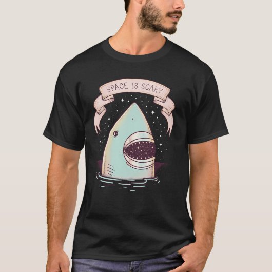 T-shirt L'espace est effrayant (Devant)
