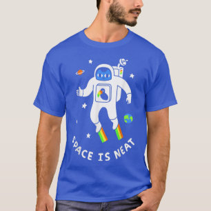 T-shirt L'Espace Est Propre Chat L'Astronaute Spatiale Arc