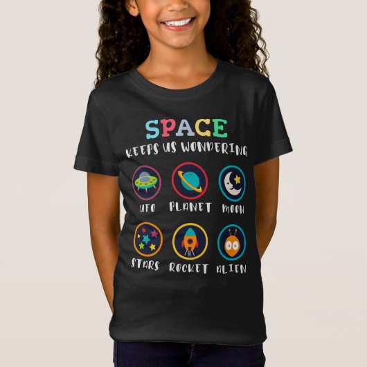 T-Shirt L'espace nous fait nous poser des questions (Devant)