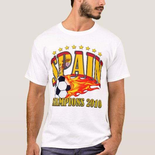 T-shirt L'Espagne soutient 2010 (Devant)