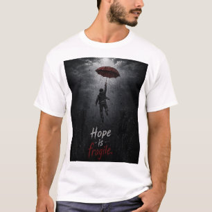 T-shirt “L'espoir est fragile : s'accrocher tandis que tou