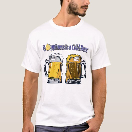 T-shirt L'espoir est une bière froide (Devant)