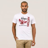T-shirt L'espoir importe myélome multiple de papillon (Devant entier)