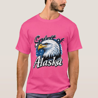 T-shirt "L'Esprit de l'Alaska" Aigle et nature sauvage