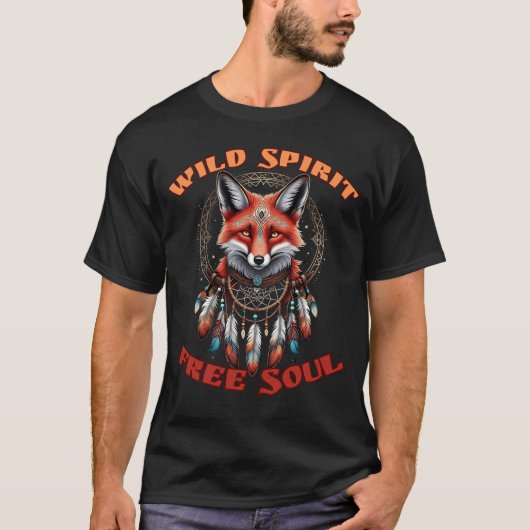 T-shirt "L'Esprit Sauvage, L'Âme Libre". (Devant)